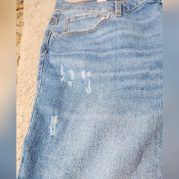 Women's High Rise Medium Wash Denim 90s Straight Jeans 16 - Picture 6 of 14